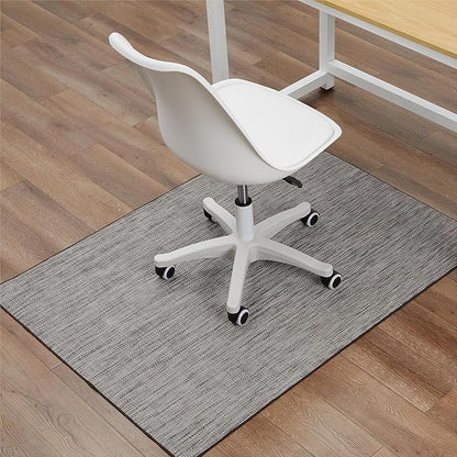 Chair Mat for Hardwood & Tile Floor, 47" x 60" Heavy Duty Office Chair Mat for Rolling Chairs, Anti Slip, Non-Curve, Floor Protector for Home Office, Gray Brown