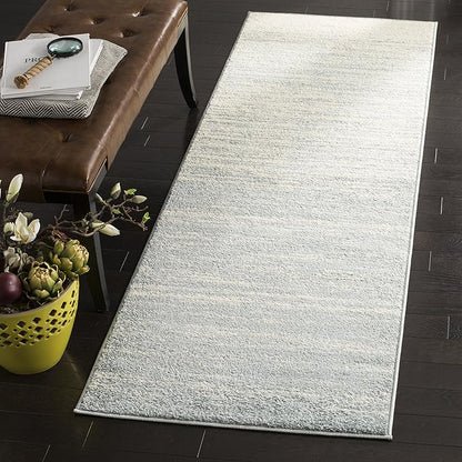 SAFAVIEH Adirondack Collection Runner Rug - 2'6" x 6', Slate & Cream, Modern Ombre Design, Non Shedding & Easy to Clean, Ideal for Hallway, Foyer, Kitchen, Entryway, Bedroom (ADR113T)