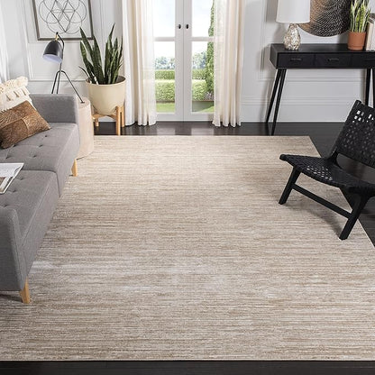 SAFAVIEH Vision Collection Area Rug - 11' Square, Cream, Modern Ombre Design, Non-Shedding & Easy to Clean, Ideal for Living Room, Bedroom, Dining Space (VSN606F)
