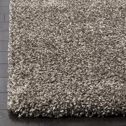 SAFAVIEH Milan Shag Collection Area Rug - 6' x 9', Grey, Solid Design, Non-Shedding & Easy Care, 2-inch Thick Ideal for High Traffic Areas in Living Room, Bedroom (SG180-8080)