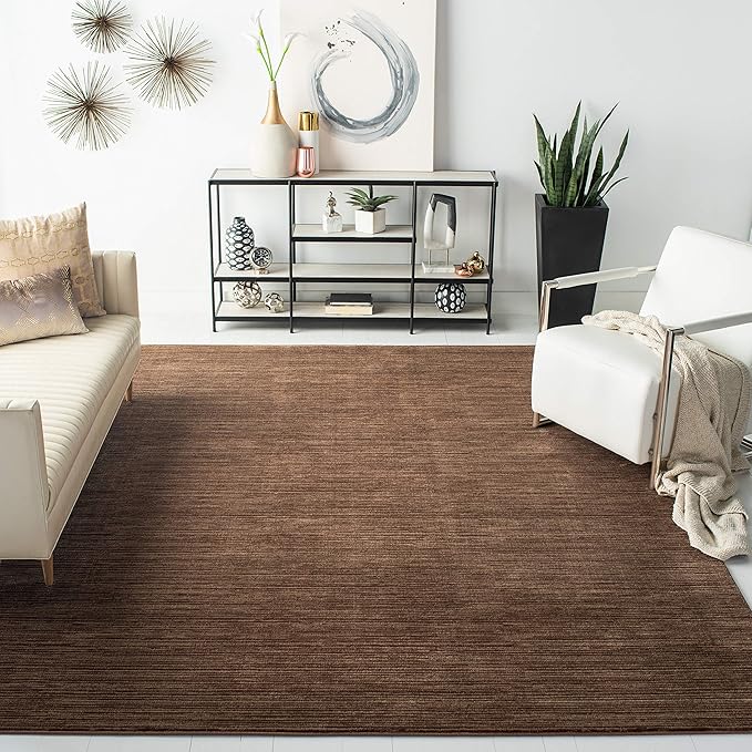 SAFAVIEH Area Rug 9x12 - Vision Collection - Large - Brown, Modern Ombre Design, Non-Shedding & Easy to Clean, Ideal for Living Room, Bedroom, Dining Space (VSN606E)