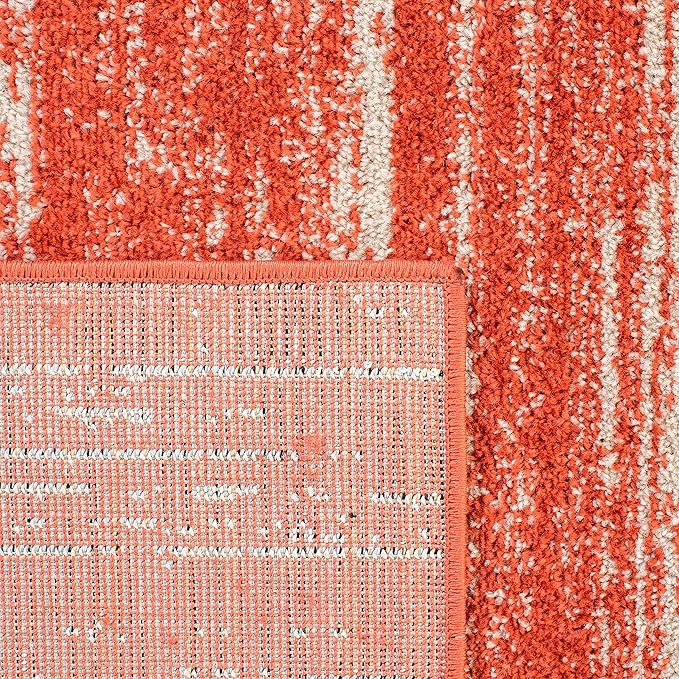 SAFAVIEH Area Rug 9x12 - Adirondack Collection - Large - Orange & Grey, Modern Ombre Design, Non Shedding & Easy to Clean, Ideal for Living Room, Bedroom, Office, Dining Space (ADR113P)