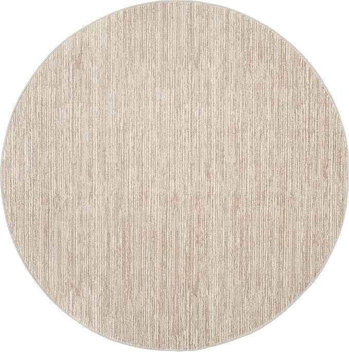 SAFAVIEH Vision Collection Area Rug - 11' Round, Cream, Modern Ombre Design, Non-Shedding & Easy to Clean, Ideal for Living Room, Bedroom, Dining Space (VSN606F)