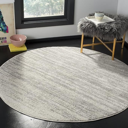 SAFAVIEH Adirondack Collection Area Rug - 6' x 8' Oval, Light Grey & Grey, Modern Ombre Design, Non Shedding & Easy to Clean, Ideal for Living Room, Bedroom, Office, Dining Space (ADR113C)