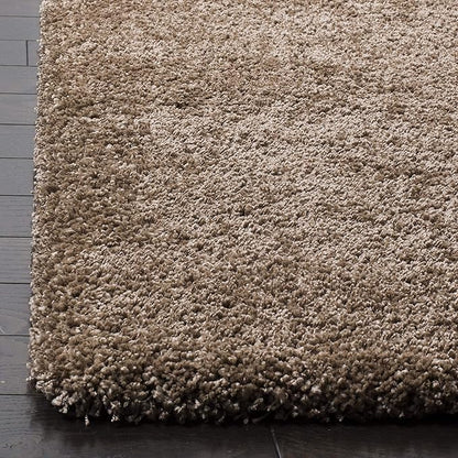 SAFAVIEH Milan Shag Collection Accent Rug - 3' x 5', Dark Beige, Solid Design, Non-Shedding & Easy Care, 2-inch Thick Ideal for High Traffic Areas in Entryway, Living Room, Bedroom (SG180-1414)