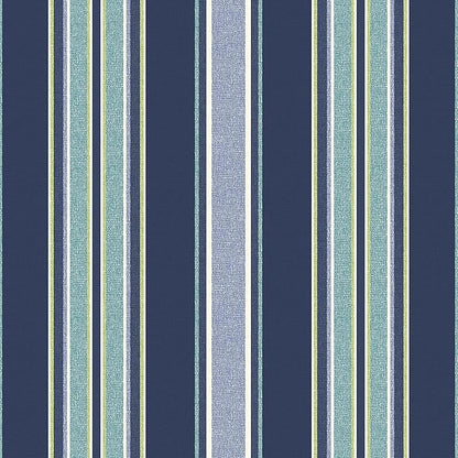 ARDEN Outdoor Chair Cushion, 21 x 20, Rain-Proof, Fade Resistant Sapphire Aurora Blue Stripe