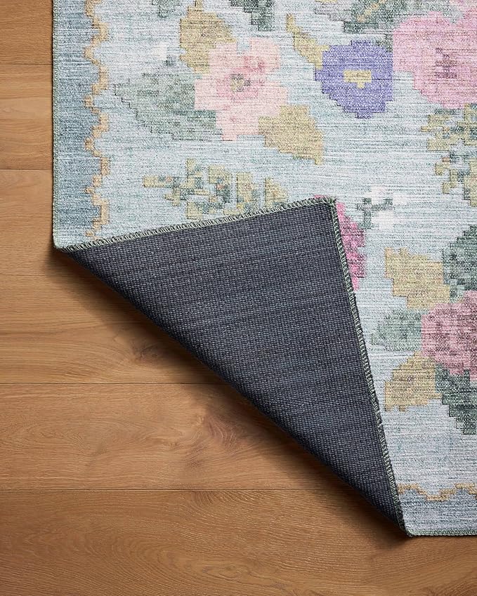 Loloi Rifle Paper Co. Rosa Collection RSA-02 Sky 2'-0" x 5'-0" Accent Rug