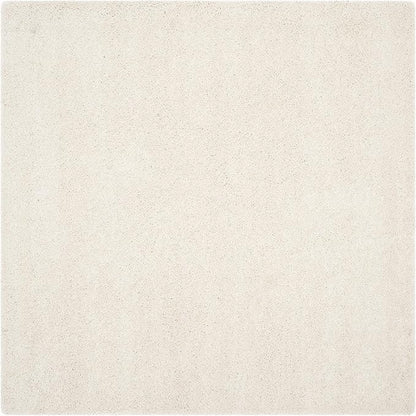 SAFAVIEH Milan Shag Collection Area Rug - 9' Square, Ivory, Solid Design, Non-Shedding & Easy Care, 2-inch Thick Ideal for High Traffic Areas in Living Room, Bedroom (SG180-1212)