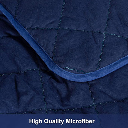 NTBAY Down Alternative Toddler Comforter, Lightweight and Warm Solid Color Baby Crib Quilted Blanket, 39x47 inches, Navy Blue