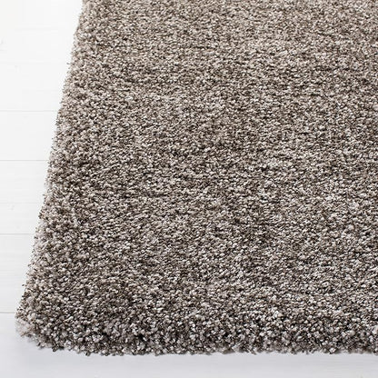 SAFAVIEH Milan Shag Collection Accent Rug - 4' x 6', Grey, Solid Design, Non-Shedding & Easy Care, 2-inch Thick Ideal for High Traffic Areas in Entryway, Living Room, Bedroom (SG180-8080)