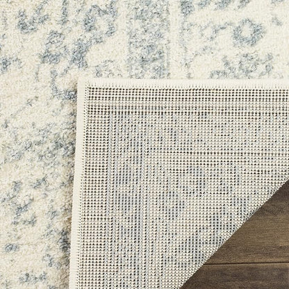 SAFAVIEH Adirondack Collection Runner Rug - 2'6" x 14', Ivory & Slate, Distressed Vintage Floral Design, Non-Shedding & Easy to Clean, Ideal for Hallway, Foyer, Entryway, Bedroom (ADR109S)