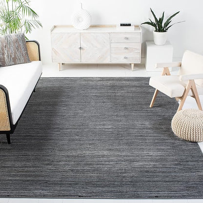 SAFAVIEH Vision Collection Area Rug - 9' Square, Grey, Modern Ombre Design, Non-Shedding & Easy to Clean, Ideal for Living Room, Bedroom, Dining Space (VSN606D)