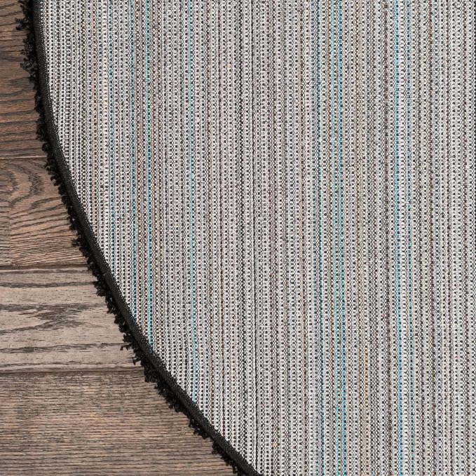 Unique Loom Solid Shag Collection Area Rug (3' 3" Round, Jet Black)