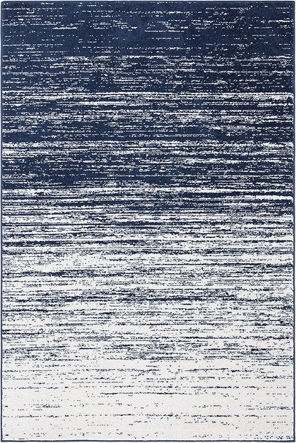 SAFAVIEH Adirondack Collection Accent Rug - 2'6" x 4', Navy & Ivory, Modern Ombre Design, Non Shedding & Easy to Clean, Ideal for Front Door, Kitchen, Entryway, Accent Space (ADR113N)