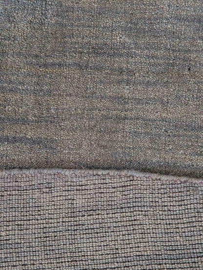 Hand Knotted Loom Wool ECO-Friendly Area Rugs - 10'x10', Round, Light Blue Color, Solid Plain Design, High Pile Handmade Anti Skid Area Rugs for Living Room, Bed Room (L00111)