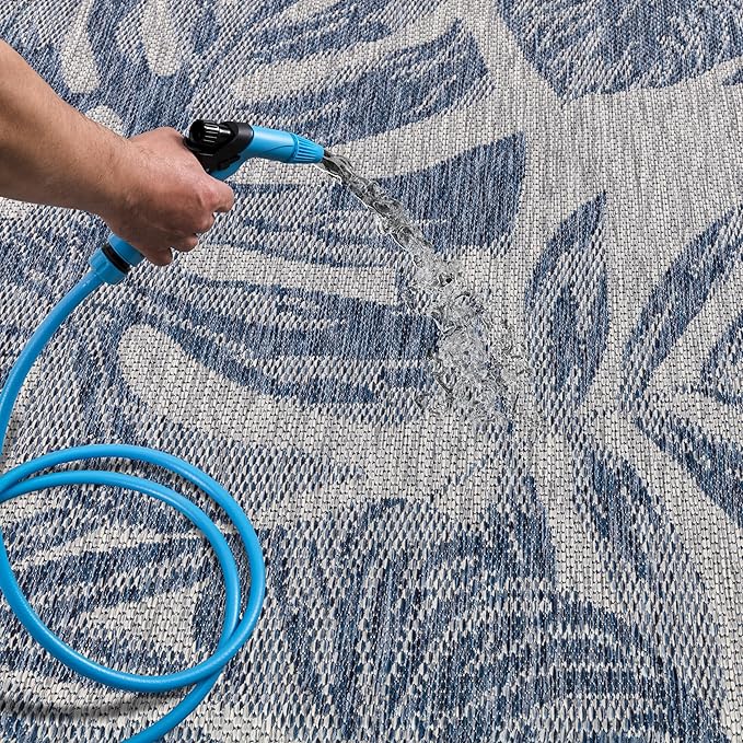 Keen Home Design Terrace Outdoor Runner Rug - 2x8 Washable Indoor/Outdoor Rug for Patio, Kitchen, Balcony, Beach, Garden, Deck and Porch, Size: 2'2"x7'7"