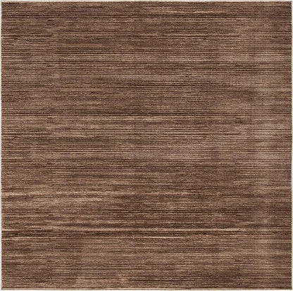 SAFAVIEH Vision Collection Area Rug - 3' Square, Brown, Modern Ombre Design, Non-Shedding & Easy to Clean, Ideal for Foyer, Entryway, Bedroom, Accent Space (VSN606E)