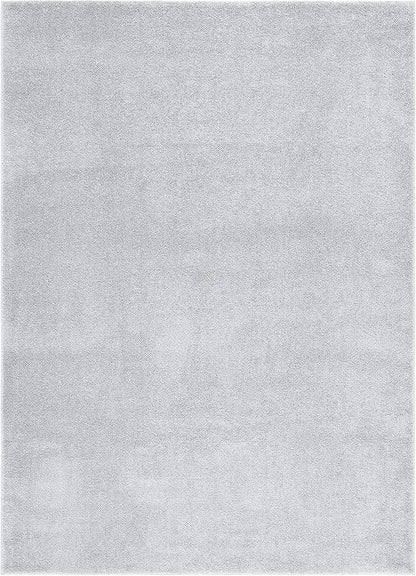 SAFAVIEH Plain and Solid Collection Area Rug - 6'7" x 9', Light Grey, Non-Shedding & Easy Care, Ideal for High Traffic Areas in Living Room, Bedroom (PNS320-4424)