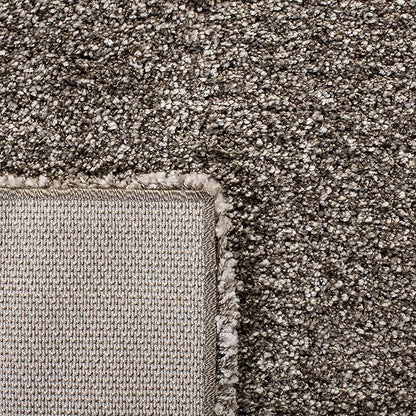 SAFAVIEH Milan Shag Collection Area Rug - 7' Square, Grey, Solid Design, Non-Shedding & Easy Care, 2-inch Thick Ideal for High Traffic Areas in Living Room, Bedroom (SG180-8080)