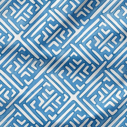 Arden Outdoor Midback Chair Cushion, 18 x 16.5, Rain-Proof, Fade Resistant Amalfi Blue Tile
