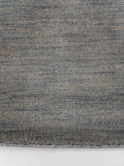 Hand Knotted Loom Wool ECO-Friendly Area Rugs - 6'x6', Round, Light Blue Color, Solid Plain Design, High Pile Handmade Anti Skid Area Rugs for Living Room, Bed Room (L00111)
