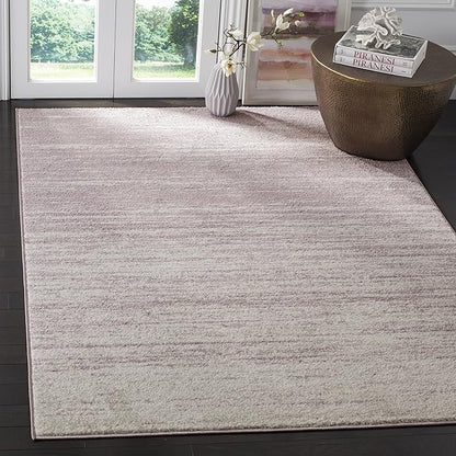 SAFAVIEH Adirondack Collection Area Rug - 8' Square, Cream & Purple, Modern Ombre Design, Non Shedding & Easy to Clean, Ideal for Living Room, Bedroom, Office, Dining Space (ADR113L)