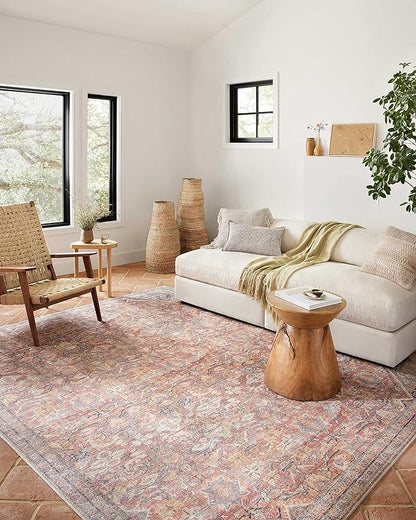 Loloi Adrian Collection ADR-02 Rust/Denim 8'-6" x 11'-6", .19" Thick Area Rug