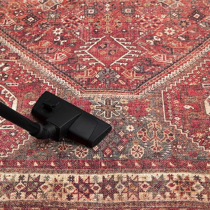 Keen Home Design 8x10 Rug - Machine Washable Area Rug with Non-Slip Backing, Ideal for Living Room, Dining Room, Bedroom - Vintage, Easy Clean, Durable, Low Pile Rug - (8' x 10')