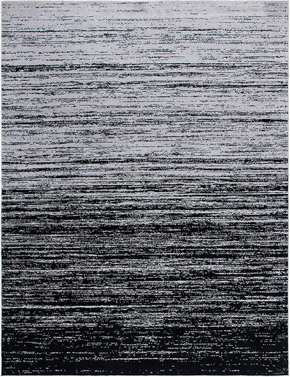 SAFAVIEH Area Rug 12x18 - Adirondack Collection - Large - Silver & Black, Modern Ombre Design, Non Shedding & Easy to Clean, Ideal for Living Room, Bedroom, Office, Dining Space (ADR113A)