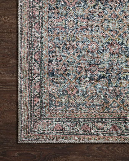 Loloi Adrian Collection ADR-04 Denim/Multi 3'-6" x 5'-6", .19" Thick Accent Rug