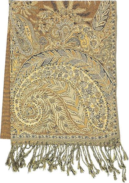 Achillea Big Paisley Pashmina Shawl Wrap for Women – Elegant Scarf for Weddings, Evening Dresses, Festivals & Daily Wear