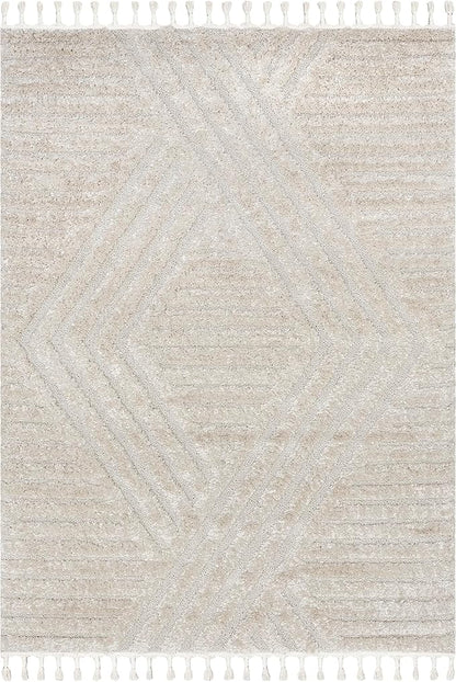 nuLOOM Risette Beige, 8'10" x 12', Geometric, Soft and Textured, High Traffic, Stain Resistant, Easy Clean, Durable Area Rug for Bedroom, Living Room, Dining Space, Den, Foyer, Entryway