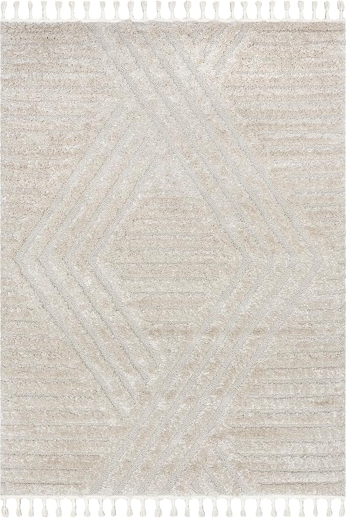 nuLOOM Risette Beige, 10' x 14', Geometric, Soft and Textured, High Traffic, Stain Resistant, Easy Clean, Durable Area Rug for Bedroom, Living Room, Dining Space, Den, Foyer, Entryway