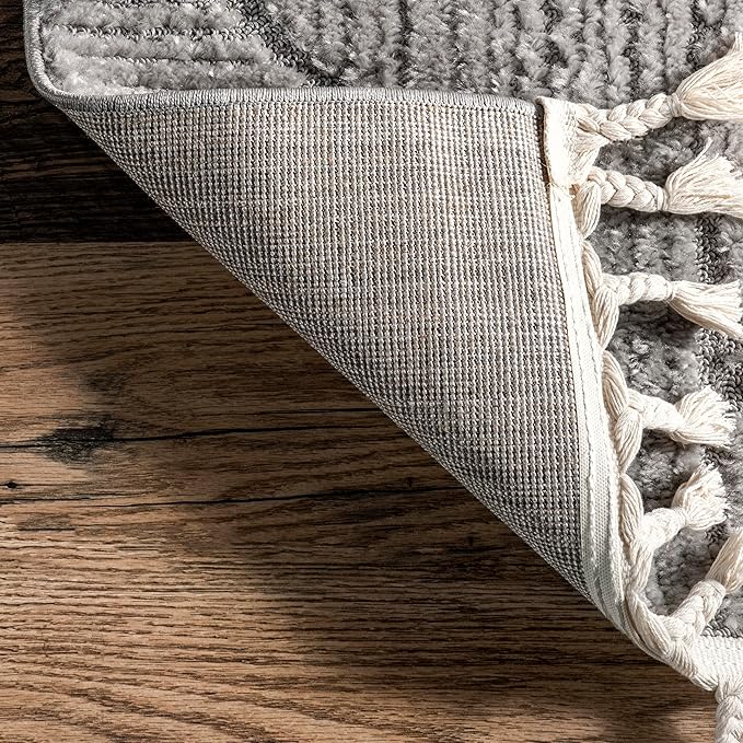 nuLOOM Kerry Light Grey, 2' x 3', Geometric, Soft and Cozy, High Traffic, Stain Resistant, Easy Clean, Durable Area Rug for Bedroom, Living Room, Dining Space, Den, Foyer, Entryway