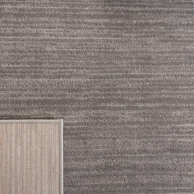 SAFAVIEH Vision Collection Area Rug - 11' Round, Silver, Modern Ombre Design, Non-Shedding & Easy to Clean, Ideal for Living Room, Bedroom, Dining Space (VSN606G)