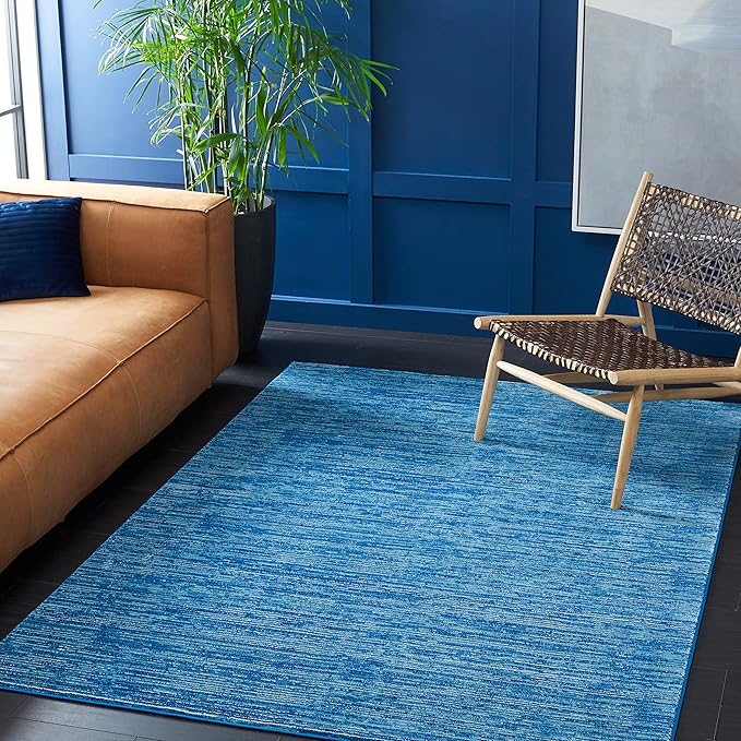 SAFAVIEH Area Rug 4x6 - Vision Collection - Blue, Modern Ombre Design, Non-Shedding & Easy to Clean, Ideal for Living Room, Bedroom, Dining Space (VSN606M)