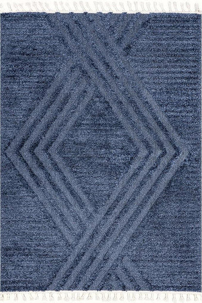 nuLOOM Risette Blue, 10' x 14', Geometric, Soft and Gentle, High Traffic, Stain Resistant, Easy Clean, Durable Area Rug for Bedroom, Living Room, Dining Space, Den, Foyer, Entryway