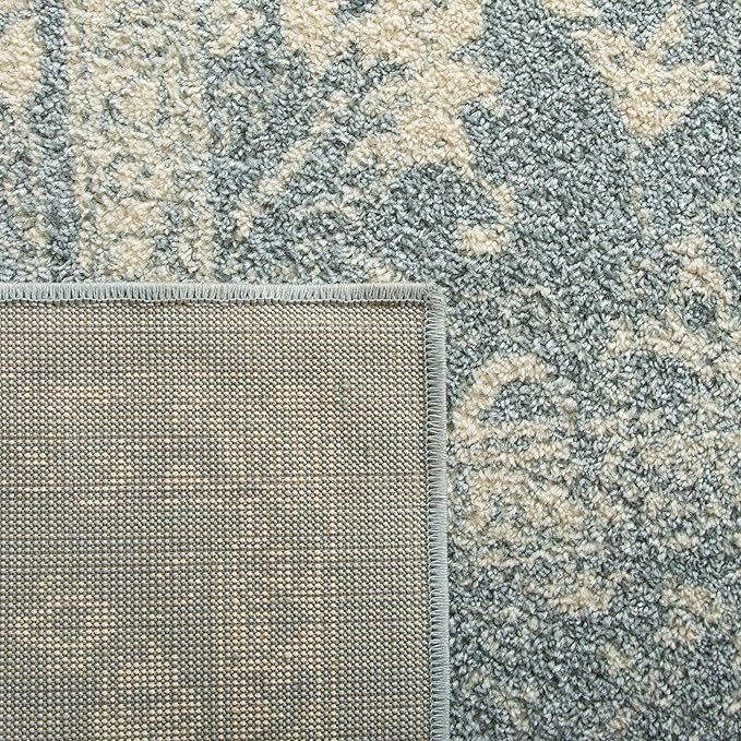 SAFAVIEH Area Rug 12x18 - Adirondack Collection - Large - Slate & Ivory, Distressed Vintage Floral Design, Non-Shedding & Easy to Clean, Ideal for Living Room, Bedroom, Dining Space (ADR109T)