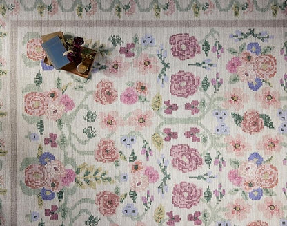 Loloi Rifle Paper Co. Rosa Collection RSA-01 Ivory 2'-3" x 3'-9" Accent Rug