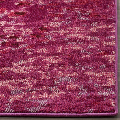 SAFAVIEH Monaco Collection Area Rug - 8' x 10', Fuchsia, Boho Chic Abstract Watercolor Design, Non-Shedding & Easy Care, Ideal for High Traffic Areas in Living Room, Bedroom (MNC225F)