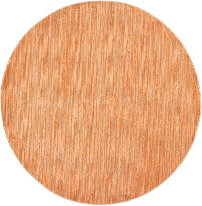 SAFAVIEH Vision Collection Area Rug - 6'7" Round, Orange, Modern Ombre Design, Non-Shedding & Easy to Clean, Ideal for Living Room, Bedroom, Dining Space (VSN606P)