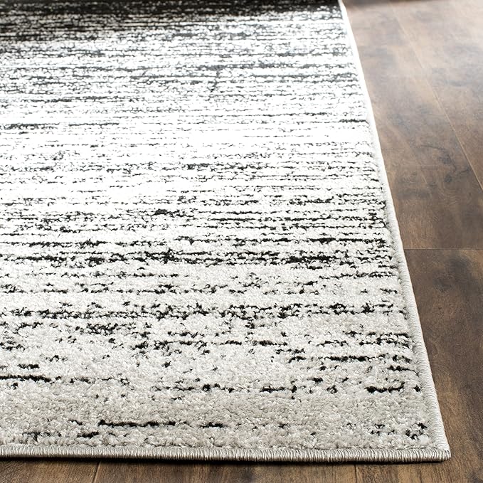 SAFAVIEH Area Rug 12x15 - Adirondack Collection - Large - Silver & Black, Modern Ombre Design, Non Shedding & Easy to Clean, Ideal for Living Room, Bedroom, Office, Dining Space (ADR113A)