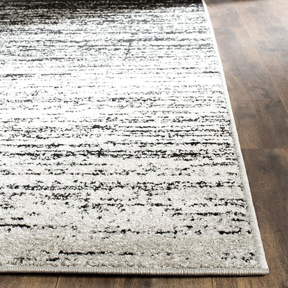 SAFAVIEH Adirondack Collection Accent Rug - 2'6" x 4', Silver & Black, Modern Ombre Design, Non Shedding & Easy to Clean, Ideal for Front Door, Kitchen, Entryway, Accent Space (ADR113A)
