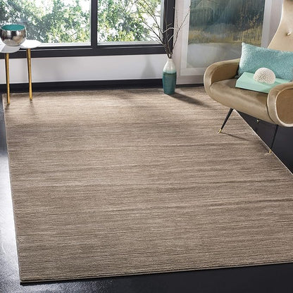 SAFAVIEH Vision Collection Area Rug - 11' Square, Light Brown, Modern Ombre Design, Non-Shedding & Easy to Clean, Ideal for Living Room, Bedroom, Dining Space (VSN606C)