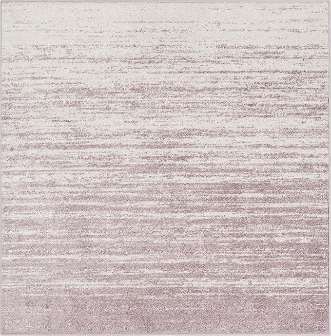 SAFAVIEH Adirondack Collection Area Rug - 8' Square, Cream & Purple, Modern Ombre Design, Non Shedding & Easy to Clean, Ideal for Living Room, Bedroom, Office, Dining Space (ADR113L)