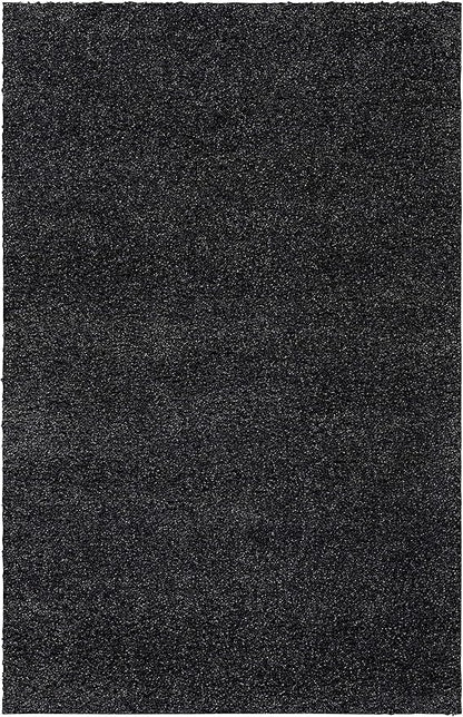 SAFAVIEH Milan Shag Collection Accent Rug - 2' x 4', Dark Grey, Solid Design, Non-Shedding & Easy Care, 2-inch Thick Ideal for High Traffic Areas in Entryway, Living Room, Bedroom (SG180-8484)