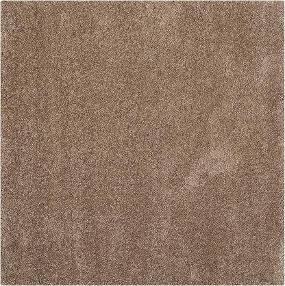 SAFAVIEH Milan Shag Collection 11' Square Dark Beige SG180 Solid Non-Shedding Living Room Bedroom Dining Room Entryway Plush 2-inch Thick Area Rug