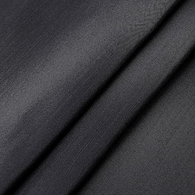 Biscaynebay Wrap Around Bed Skirts for Full & Full XL Beds 17" Long Drop, Black Adjustable Elastic Dust Ruffles Easy Fit Wrinkle & Fade Resistant Silky Luxurious Fabric Solid Machine Washable