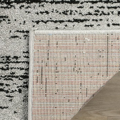 SAFAVIEH Area Rug 3x5 - Adirondack Collection - Silver & Black, Modern Ombre Design, Non Shedding & Easy to Clean, Ideal for Living Room, Bedroom, Office, Dining Space (ADR113A)