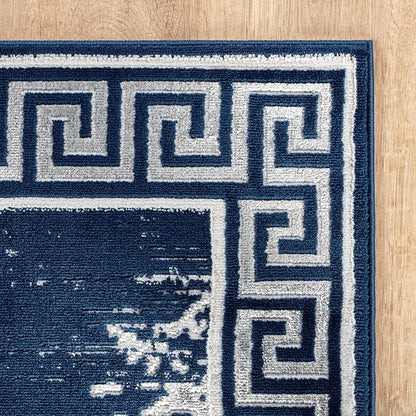 GLORY RUGS Area Rugs Marble 5x7 Navy Gray Carpet Modern Abstract Rug Living Room Dining Bedroom Rug